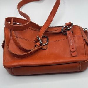 LUCKY BRAND Burnt Orange Leather Crossbody Bag